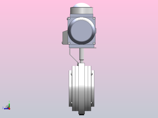 DDQX-13对夹式气动蝶阀(卧式)[DDQX-13]DN150右视缩略图