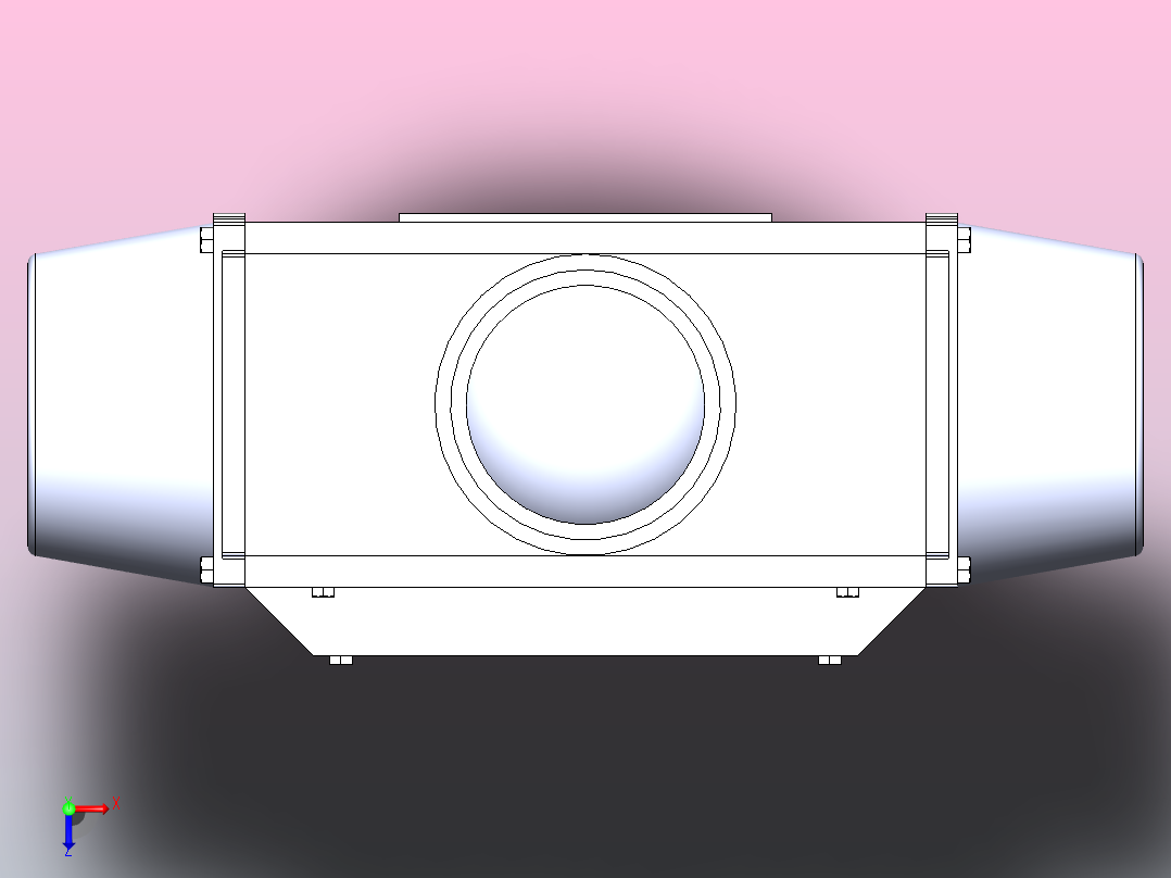 DDQX-13对夹式气动蝶阀(卧式)[DDQX-13]DN150俯视图