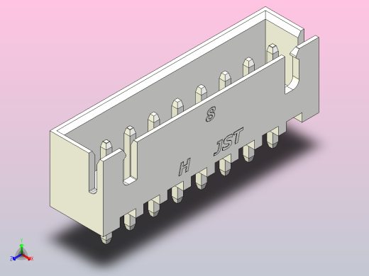 连接器白色JST XH 8针2.54 mm