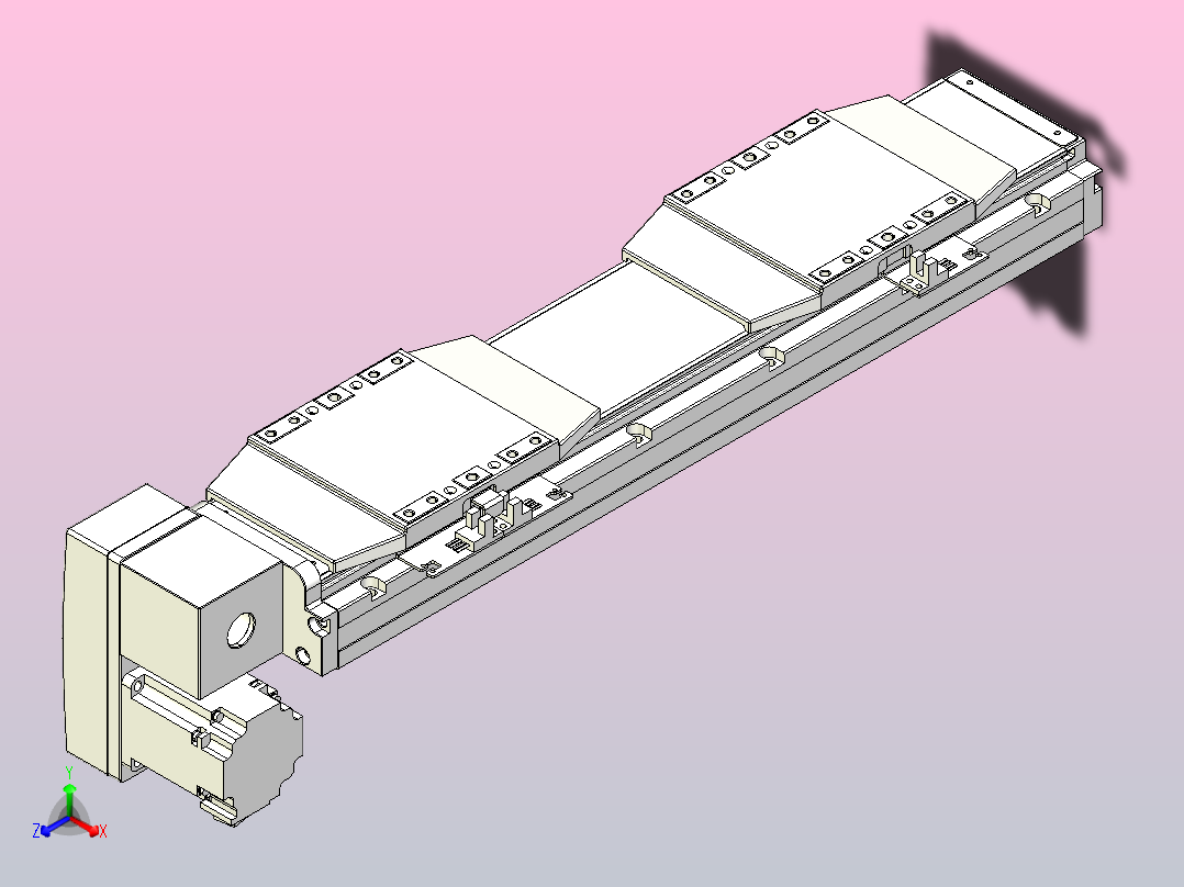 皮带直线轴双滑块型TPA-GCBS-120-P70-L50-LP-M20-N3正等轴测图