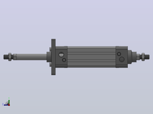 SED双轴复动型气缸SED 40×75-S右视缩略图
