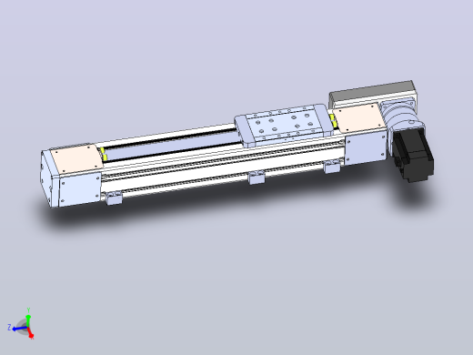DMEB110 - LBCR欧规同步带模组直线模组（电机左后折）[DMEB110-L13S350-DT750-C2U-LBCR]