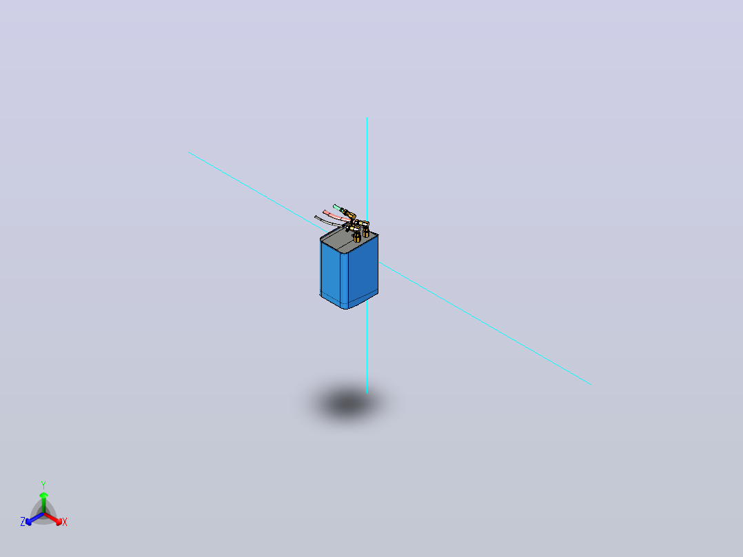米勒299-006-1C双气体(二氧化碳-氩气)混合器正等轴测图