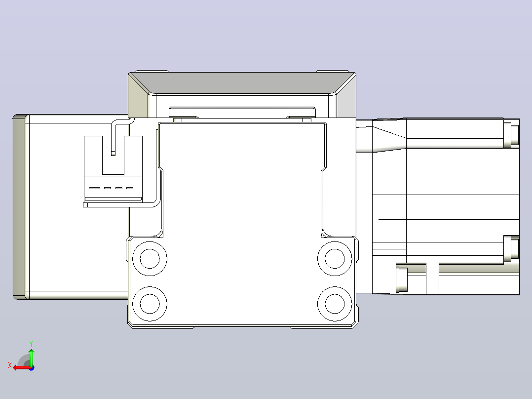 机器人皮带驱动直线轴TPA-GCB-50-P42-L1400-QR-M10-N3后视图