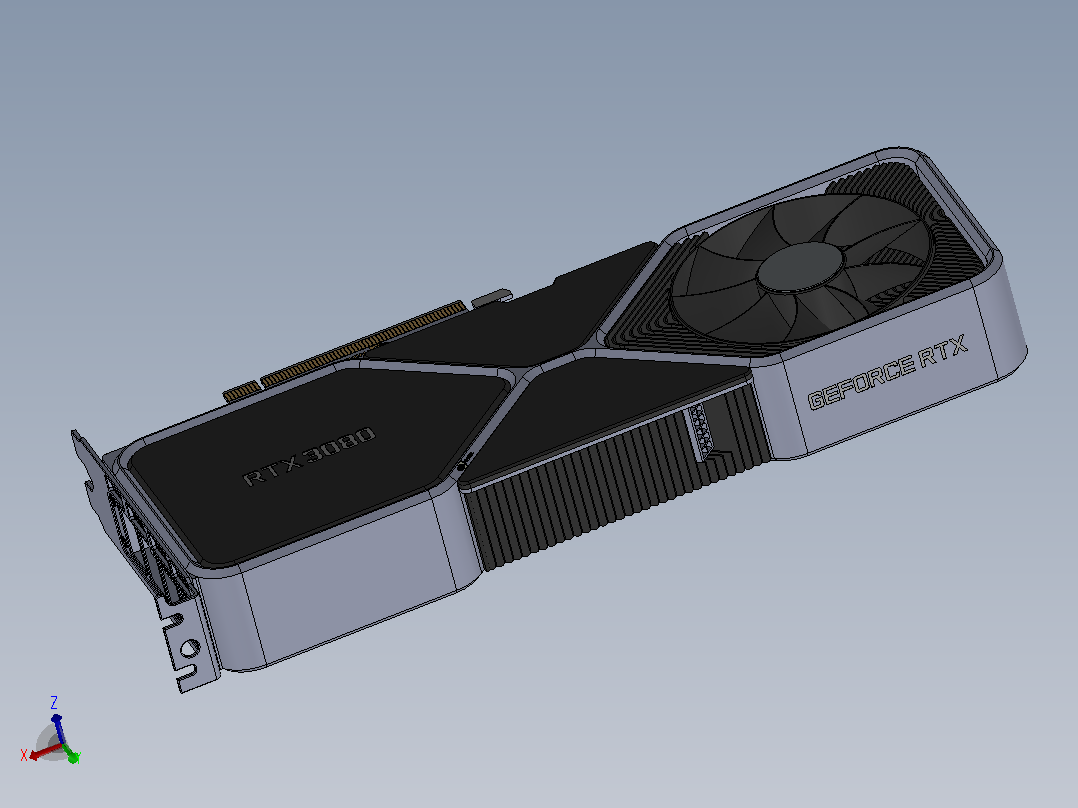 rtx-3080显卡主视图