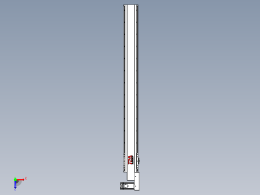 皮带直线轴半封闭可选导轨TPA-HNB-120D-110-L1150-MR-C-P40-N3俯视缩略图