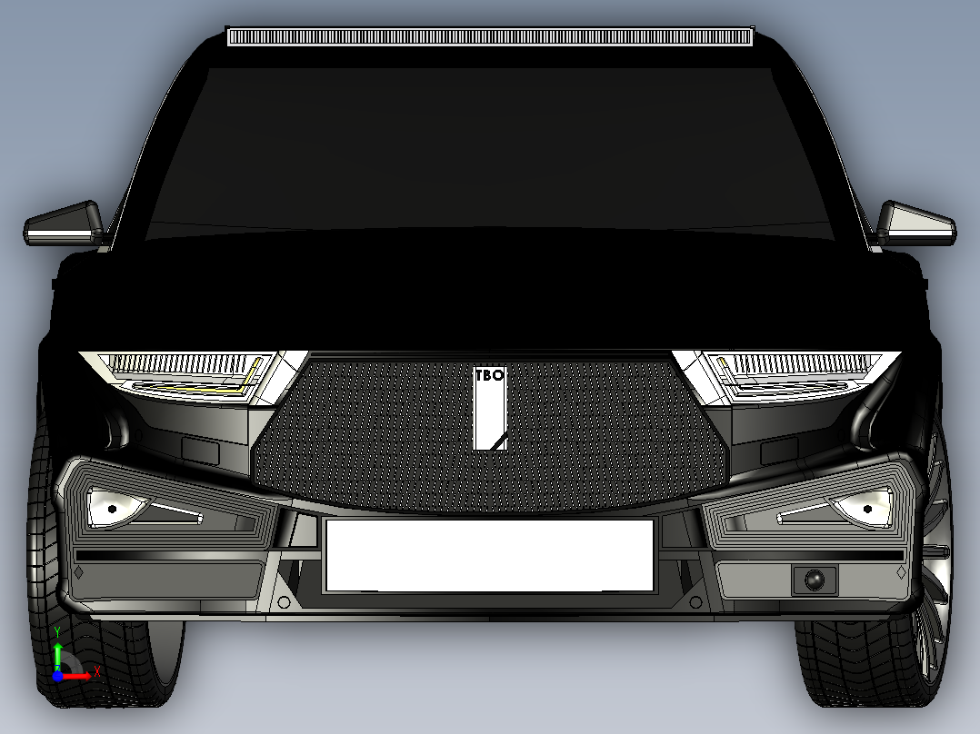 紧凑型小轿车前视图