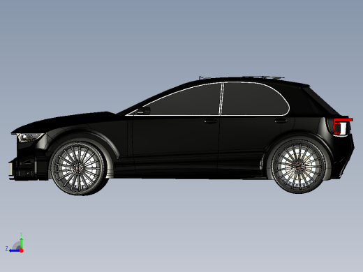 紧凑型小轿车右视缩略图