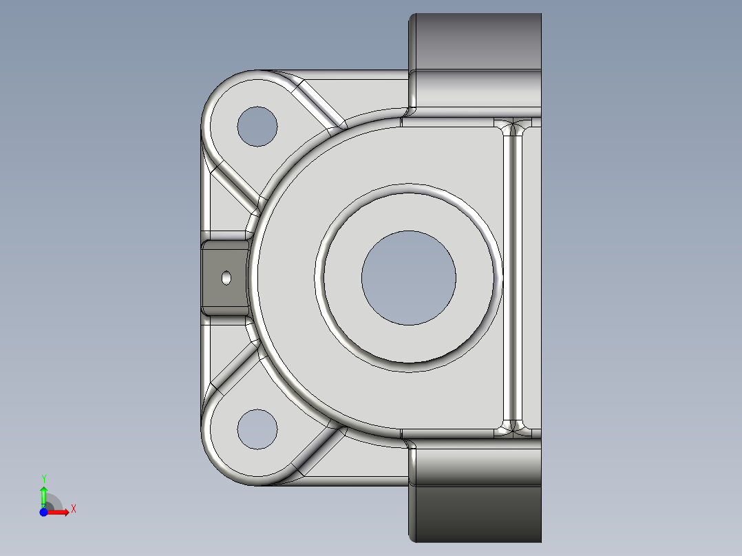 输送机底座3D模型（2）前视图