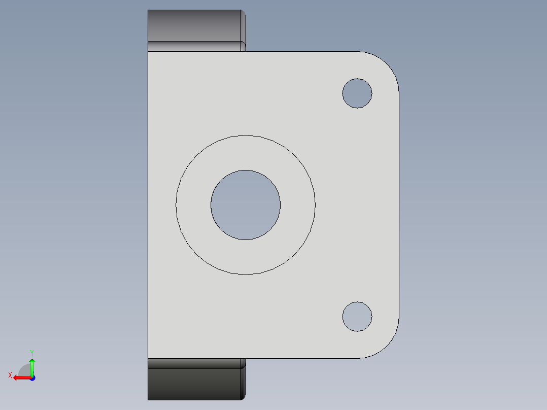 输送机底座3D模型（2）后视图