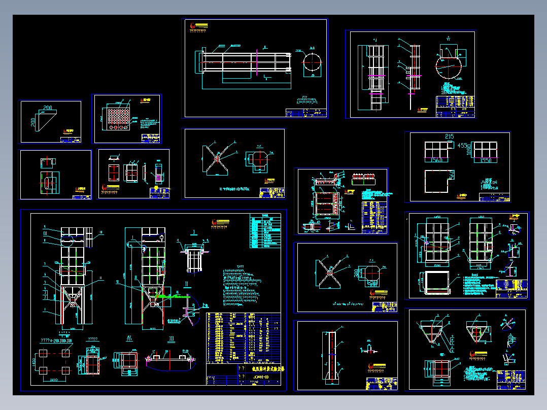 CM48-2-2700 脉冲袋式除尘器全套图共14张