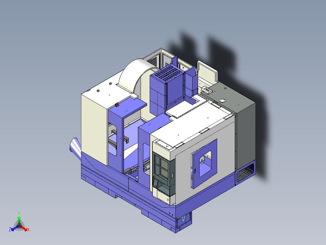 一台加工中心外防护罩