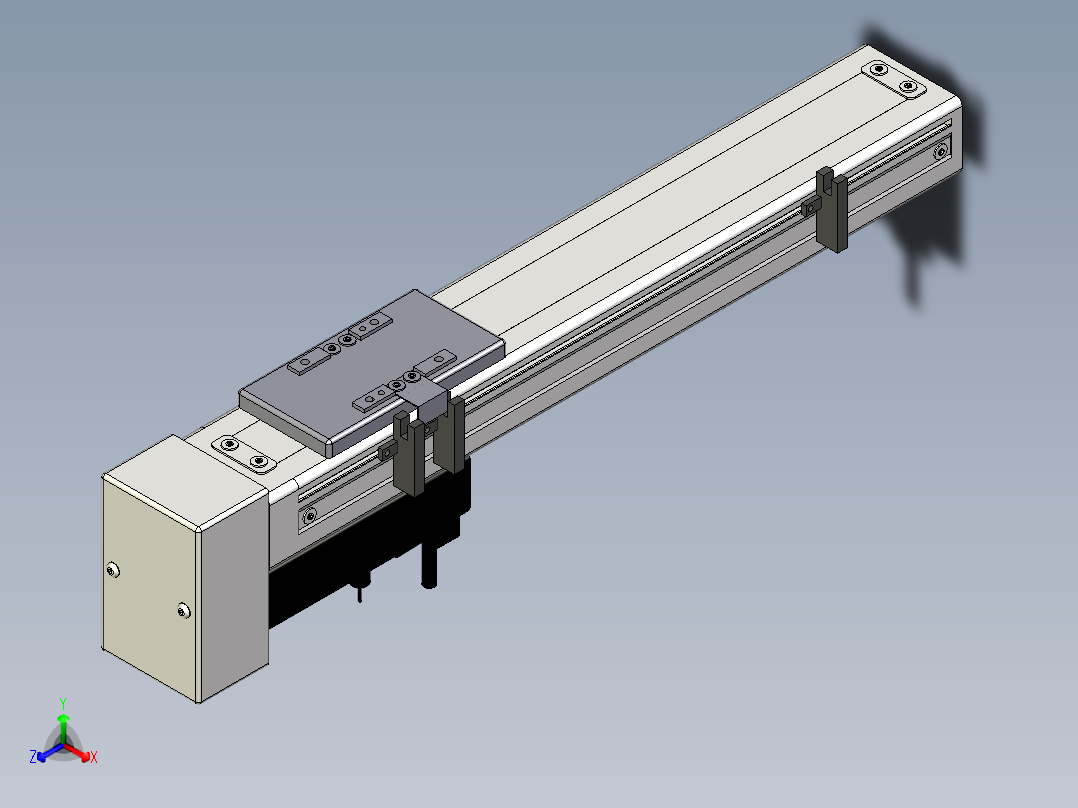 Toyo东佑达直线模组-ETH6-250-BM+煞車-M5正等轴测图