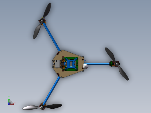 B02-660mm三轴旋翼无人机模型前视缩略图