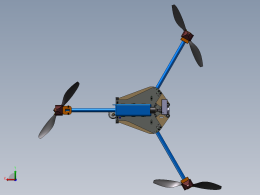 B02-660mm三轴旋翼无人机模型后视缩略图