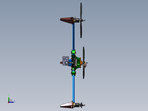 B02-660mm三轴旋翼无人机模型左视缩略图