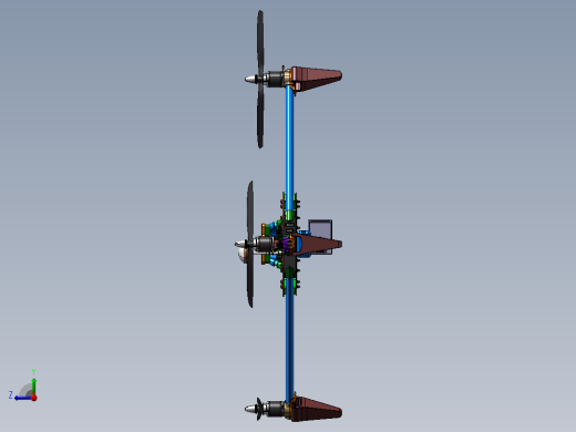 B02-660mm三轴旋翼无人机模型右视缩略图