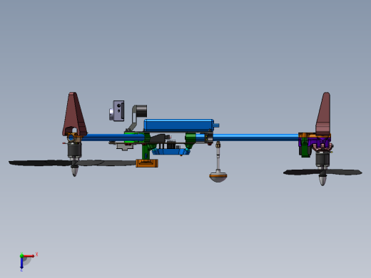 B02-660mm三轴旋翼无人机模型俯视缩略图