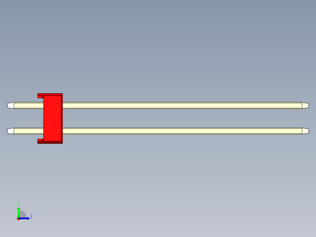 彩色公头100mil（2.54mm）系列-DS1021_red_2x22p_100mil_Type43_rev1.0左视图