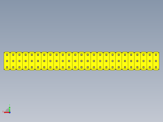 彩色公头100mil（2.54mm）系列-DS1021_yellow_3x25p_100mil_Type43_rev1.0后视缩略图