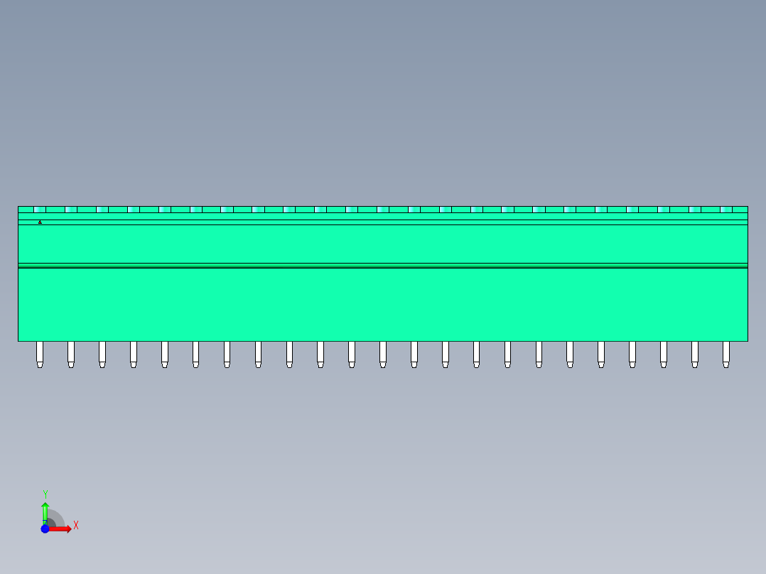 DEGSON 2EDG 系列 5.08mm 可插拔接线端子组-2EDGVH-5.08-46P-14-00AH前视图