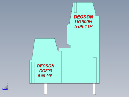 DEGSON DG500 系列 5.05.087.62mm 接线端子-DG500A-5.08-22P-14-00AH右视缩略图