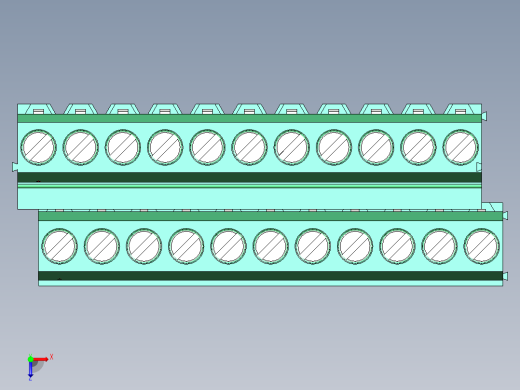 DEGSON DG500 系列 5.05.087.62mm 接线端子-DG500A-5.08-22P-14-00AH俯视缩略图