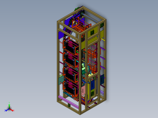 连续链条式送料提升料架正等轴测缩略图