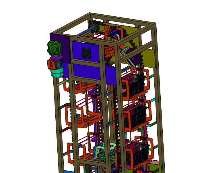 连续链条式送料提升料架