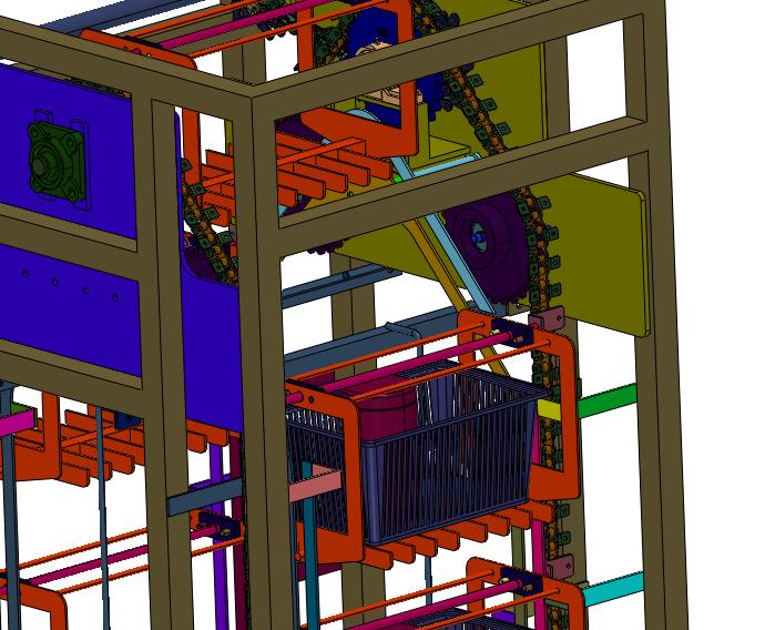 连续链条式送料提升料架