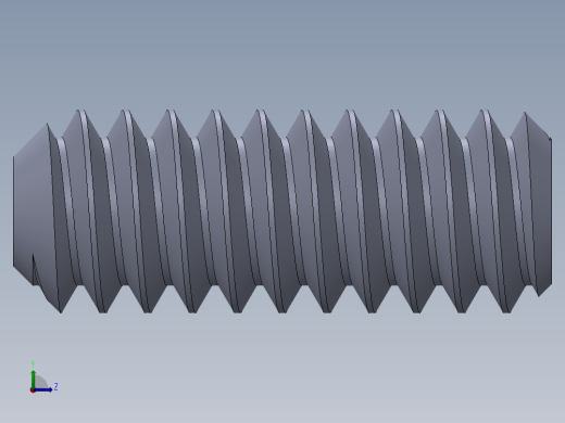 UNC 平头紧定螺钉-UNC SET SCREW 10-24 x0.500.SLDPRT左视缩略图