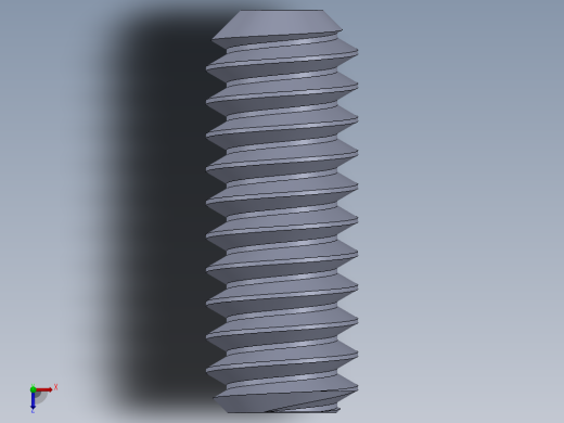 UNC 平头紧定螺钉-UNC SET SCREW 10-24 x0.500.SLDPRT俯视缩略图