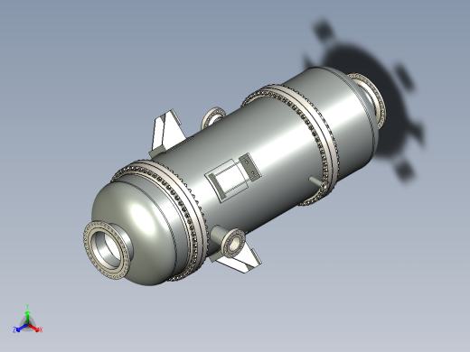 乙苯回收塔再沸器三维模型设计