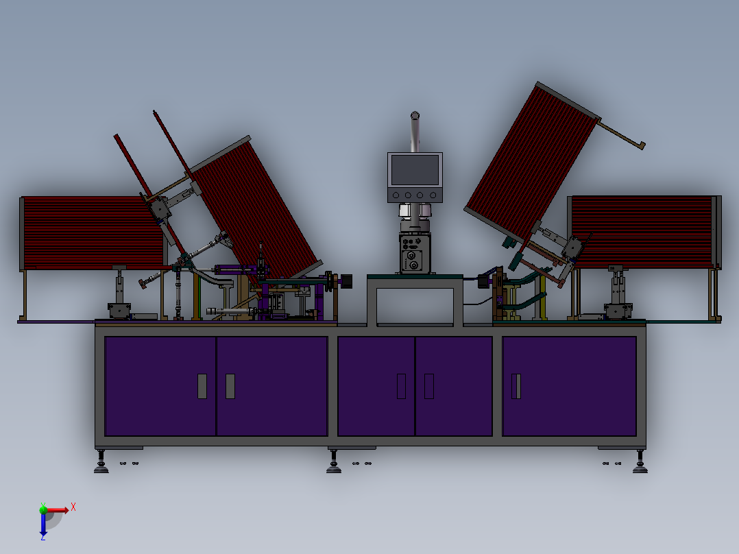 SMD元件插件机俯视图