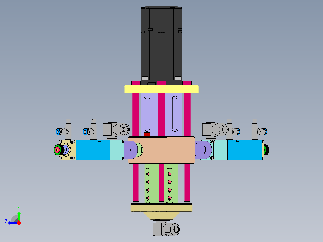 AB-液体混合器机构右视图