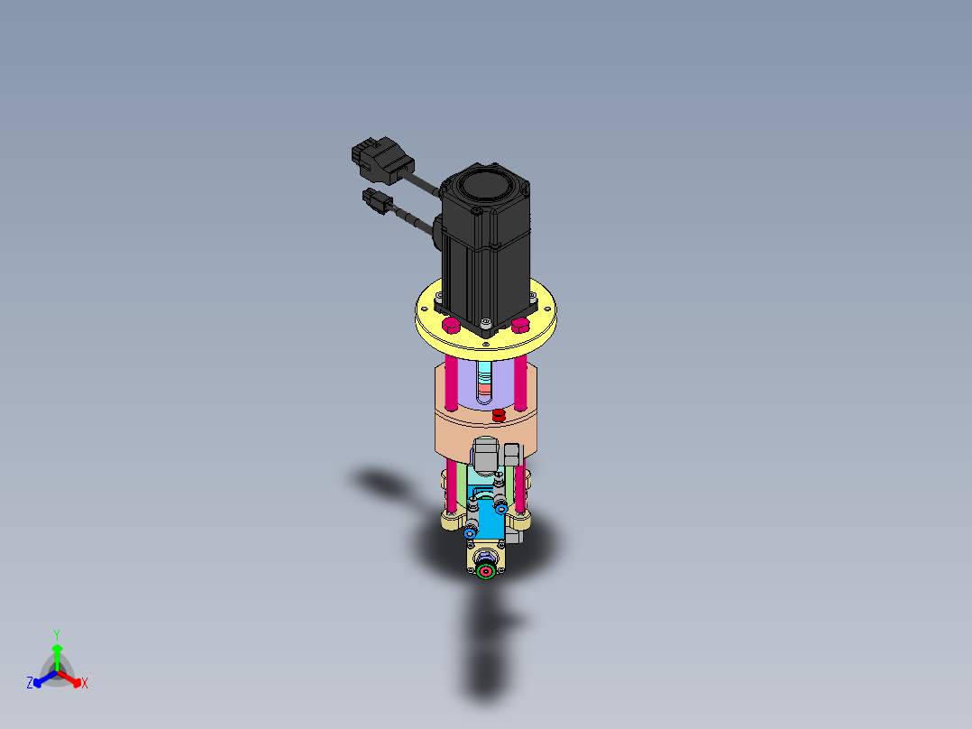 AB-液体混合器机构正等轴测图