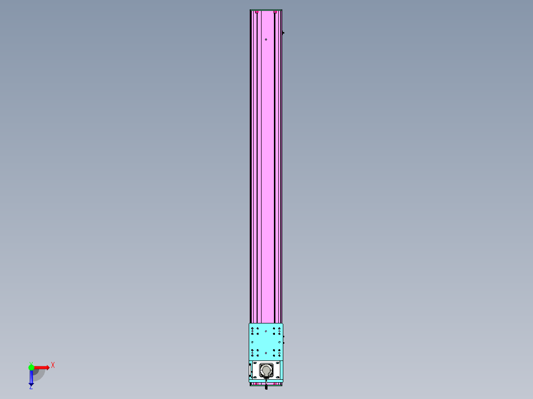 东锦齿条传动DH210G-L167-S2000-BU-减速机+P750W俯视图