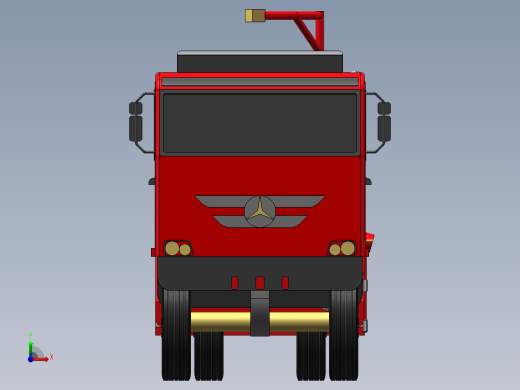 压裂车架三维SW模型左视缩略图