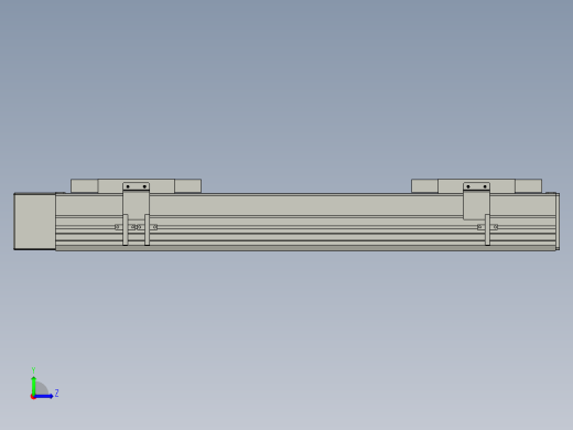 直线模组WG-LHC12-S400-R设计图纸左视缩略图