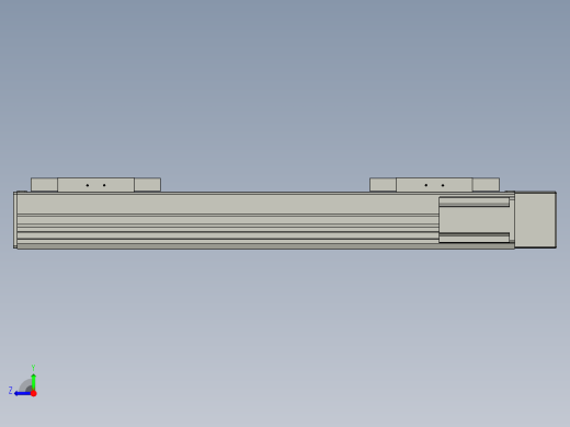 直线模组WG-LHC12-S400-R设计图纸右视缩略图