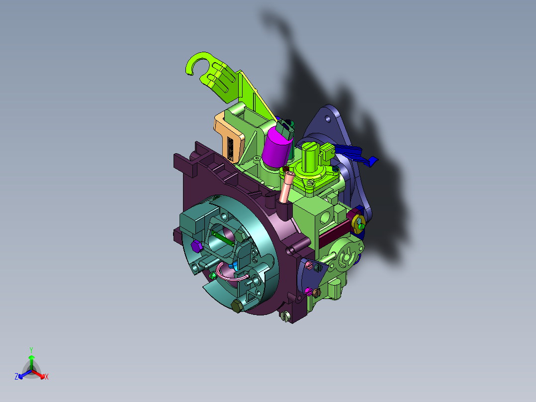 航空部件汽化器正等轴测图