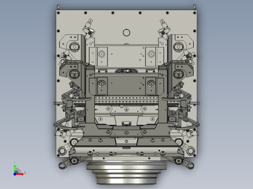 TA80A-VOLVO副车架液压治具图-配合自动产线前视缩略图