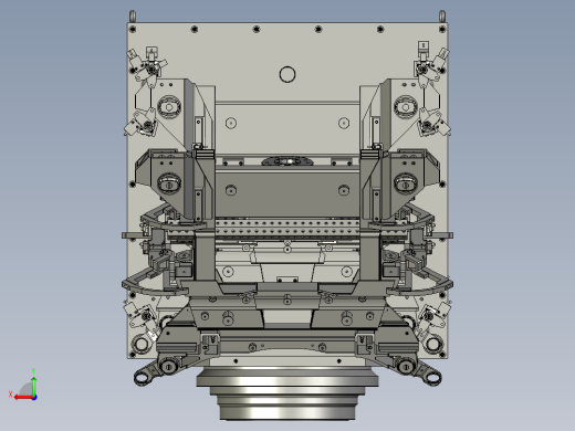 TA80A-VOLVO副车架液压治具图-配合自动产线后视缩略图