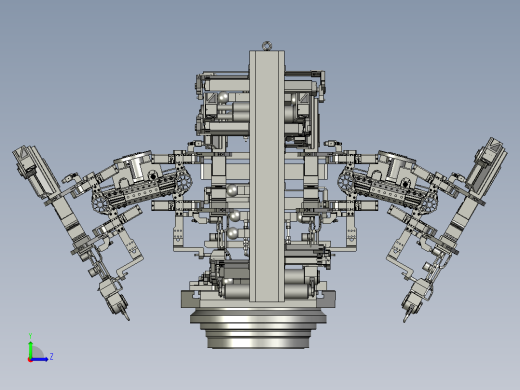 TA80A-VOLVO副车架液压治具图-配合自动产线左视缩略图