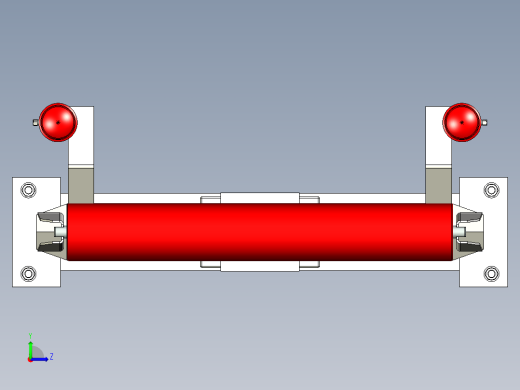 TD75型带式输送机平行上调心托辊组 TD1C5左视缩略图