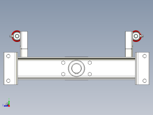 TD75型带式输送机平行上调心托辊组 TD1C5右视缩略图