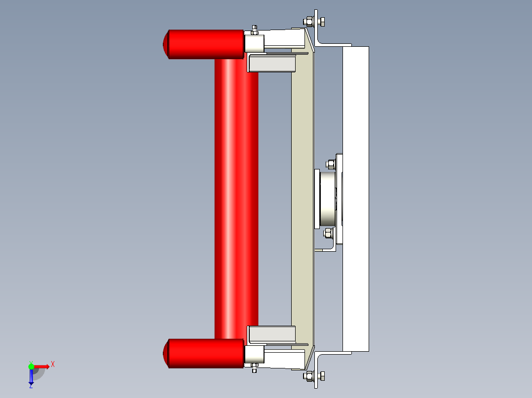 TD75型带式输送机平行上调心托辊组 TD1C5俯视图