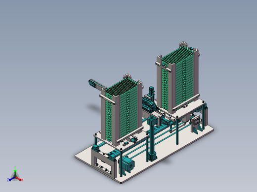 料盘自动上下料机构正等轴测缩略图