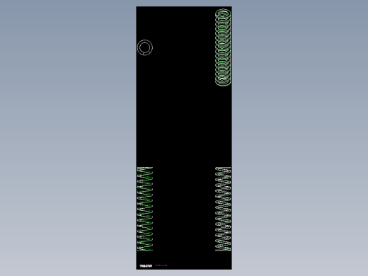 大壓縮量中荷重彈簧(扁線)(紫色)TY-2D多系列多零件图纸模型
