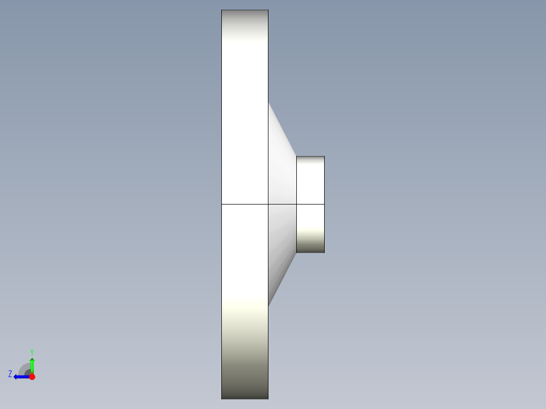 鋁合金手輪(無把手)2460-3D多系列多零件图纸模型右视图